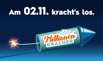 Diese Chance gibt es nur einmal im Jahr: Der MillionenKracher von WestLotto bietet die größte Chance auf einen Millionengewinn. Der Verkauf startet am Dienstag, 2. November.