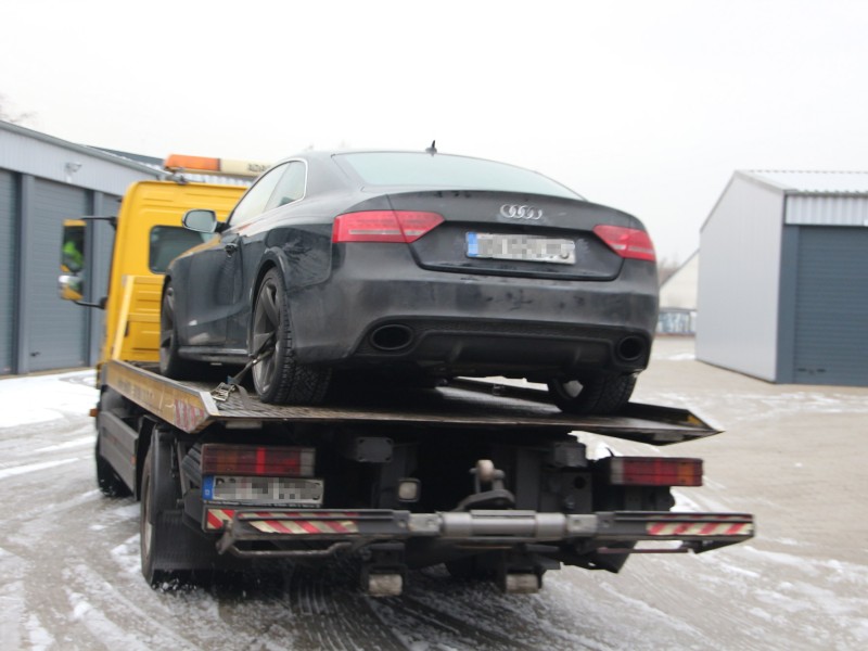 Der gefundene Audi RS 5 wurde in Holland als gestohlen gemeldet.