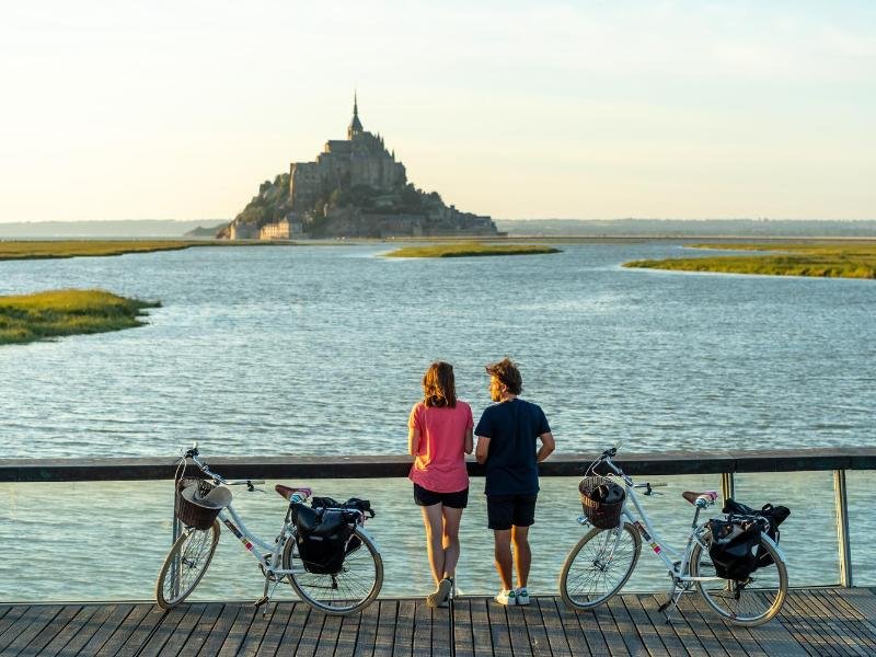 Der Küstenradweg Vélomaritime führt auch am Mont-Saint-Michel vorbei.