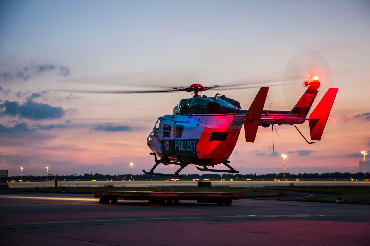 Dortmund: Die Polizei suchte mit einem Hubschrauber nach einem Menschen in Not. (Symbolbild)