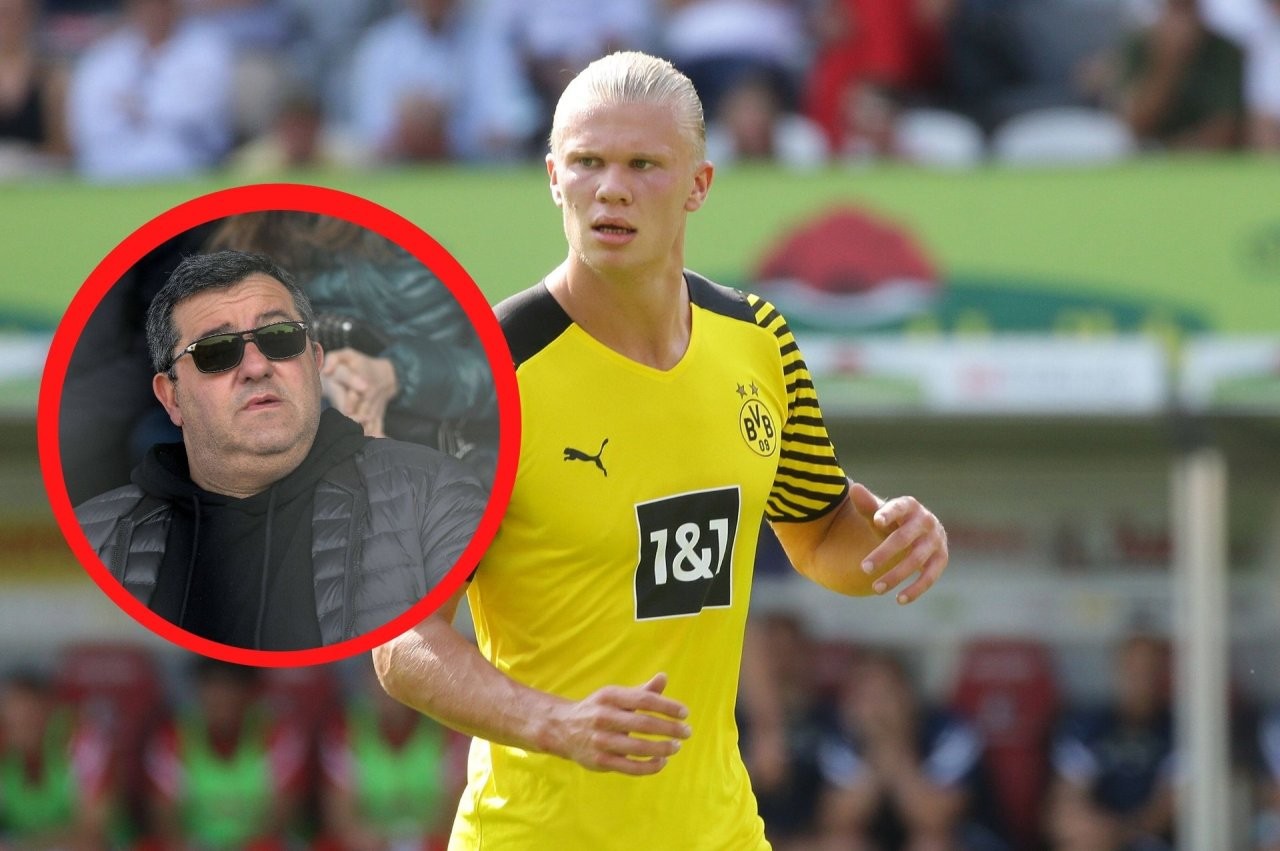 Erling Haaland und sein Berater Mino Raiola haben mit dem BVB ein Gentlemen's Agreement vereinbart.