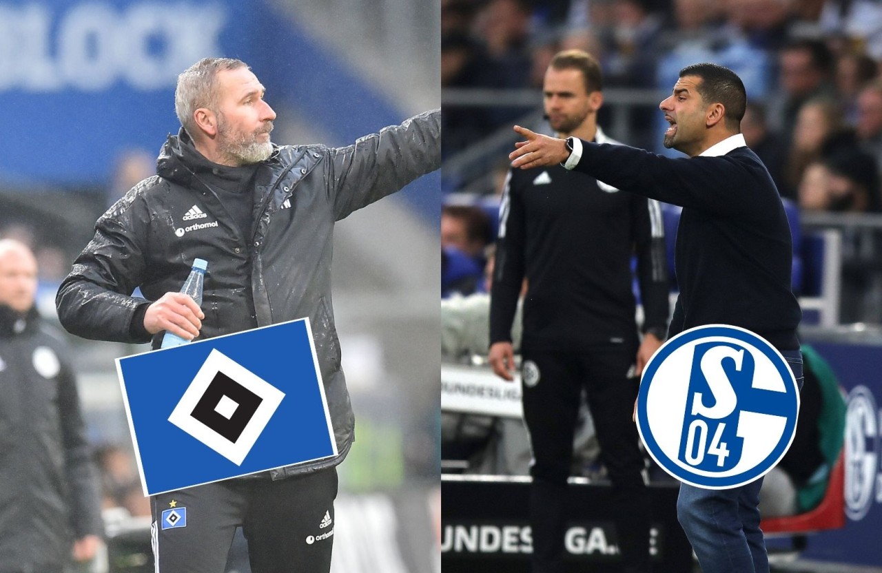Topspiel in der 2. Bundesliga zwischen dem Hamburger SV und dem FC Schalke 04.