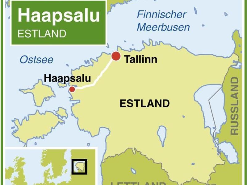 Haapsalu liegt direkt an der Küste im Westen Estlands. Als Kurort hat es eine lange Tradition. Grafik: dpa-infografik GmbH