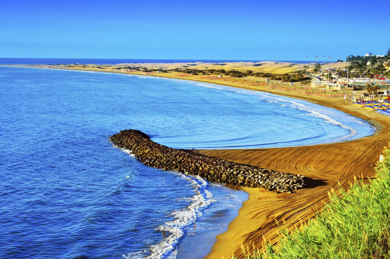 Deutsche Urlauber zieht es vor allem zu den Stränden von Maspalomas.