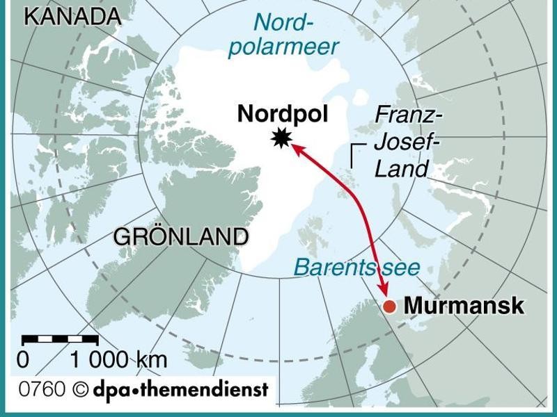 Von Murmansk, der größten Stadt nördlich des Polarkreises, geht es mit dem Eisbrecher 50 Let Pobedy zum Polarkreis.