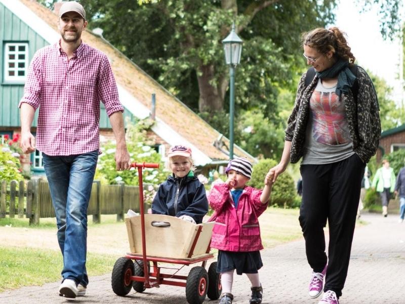 Spiekeroog ist komplett autofrei. Der Bollerwagen ist deshalb das wichtigste Transportmittel.