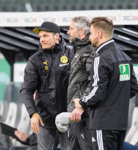 Bald Kollegen: Marco Rose (r.) und Edin Terzic.