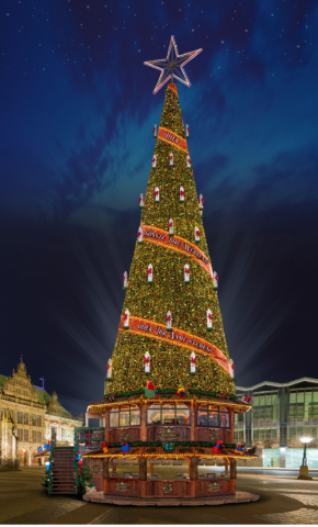 So soll der neue größte Weihnachtsmarkt  Deutschlands aussehen. 