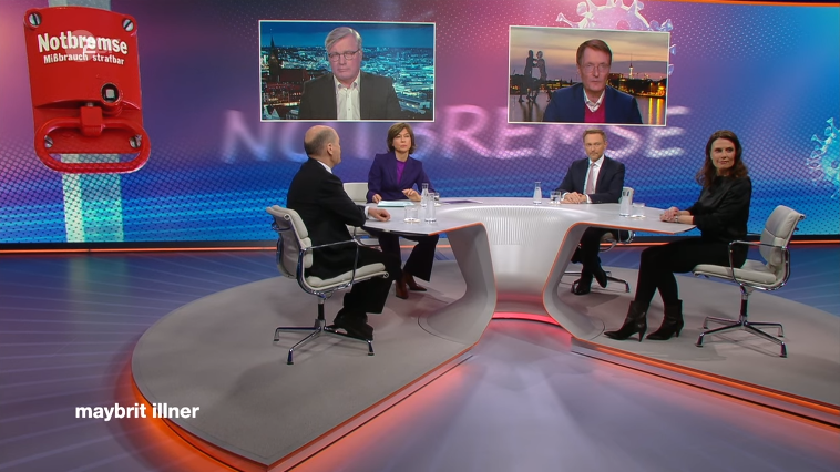 Die Talk-Runde bei „Maybrit Illner“ (ARD) am Donnerstagabend.