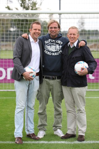 Wolff-Christoph Fuss zu ran-Zeiten mit Jürgen Klopp und Johannes B. Kerner (v.l.n.r.).