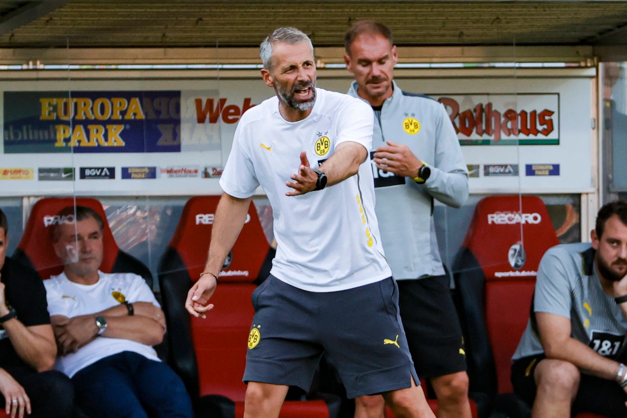 Marco Rose und Borussia Dortmund kassierten am Samstag eine 1:2-Pleite beim SC Freiburg.