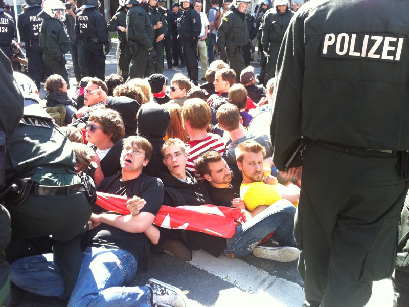 ...gegen die Nazi-Demo in der Dortmunder Nordstadt.