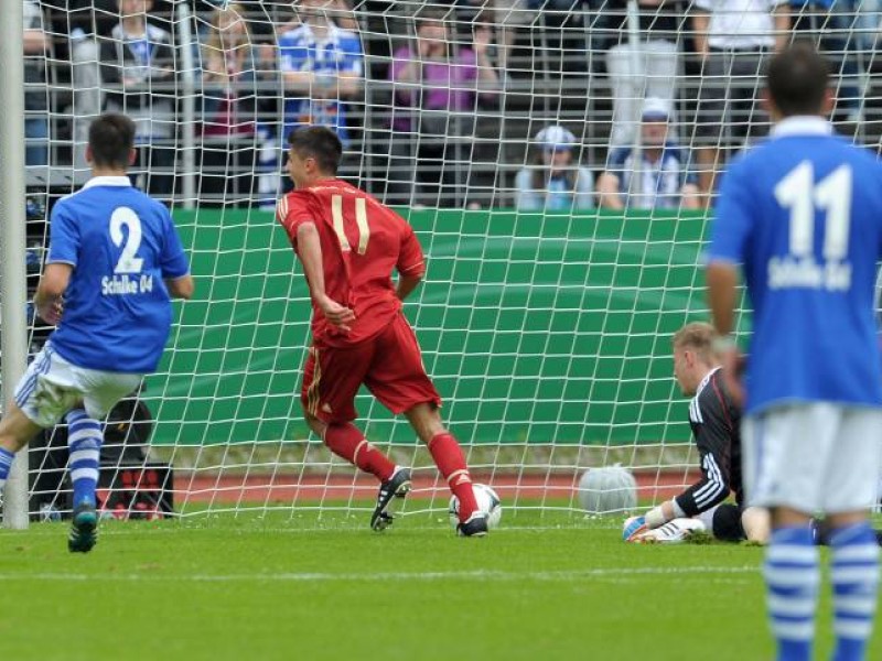 Das Team von Trainer Norbert Elgert besiegte im Finale den FC Bayern München mit 2:1. Die Bayern waren in der 59. Minute in Führung gegangen, doch dann drehten die Schalker durch die Tore von René Klingenburg und Philipp Hofmann das Spiel. Die A-Junioren des FC Schalke feierten damit den Meistertitel 2012. 