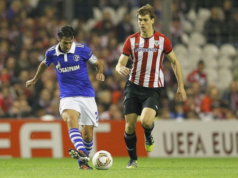 Nur ein 2:2 in Bilbao - damit scheidet der FC Schalke 04 nach der 2:4-Hinspiel-Niederlage aus der Europa Leauge aus. Es trafen Klaas-Jan Huntelaar und Raúl für die Königsblauen.