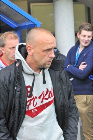 2. Fussball Bundesliga: SC Paderborn - 1. FC Köln 1:2 (0:1). Kölns Trainer Holger Stanislawski.