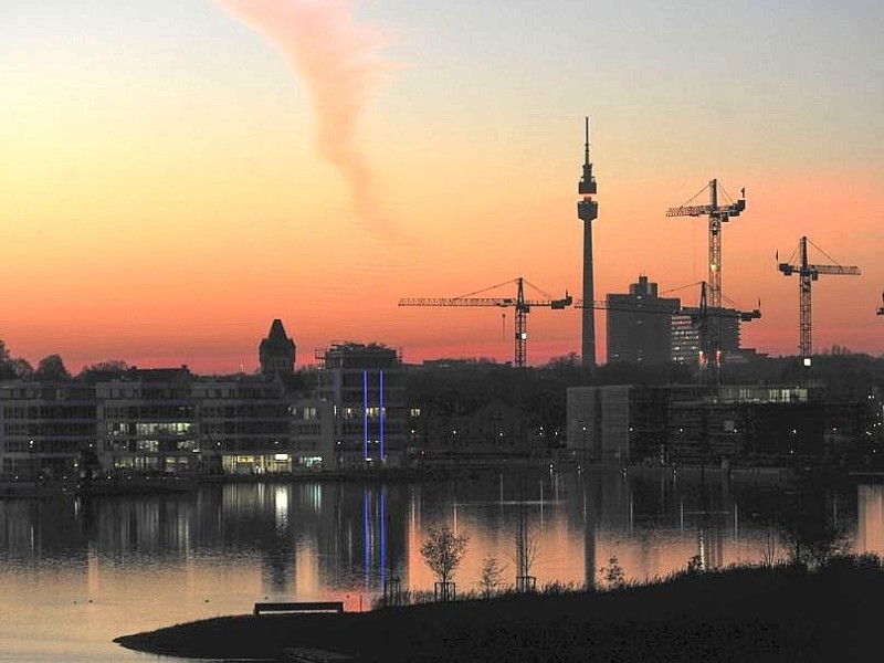 Sonnenuntergang am Phoenixsee.