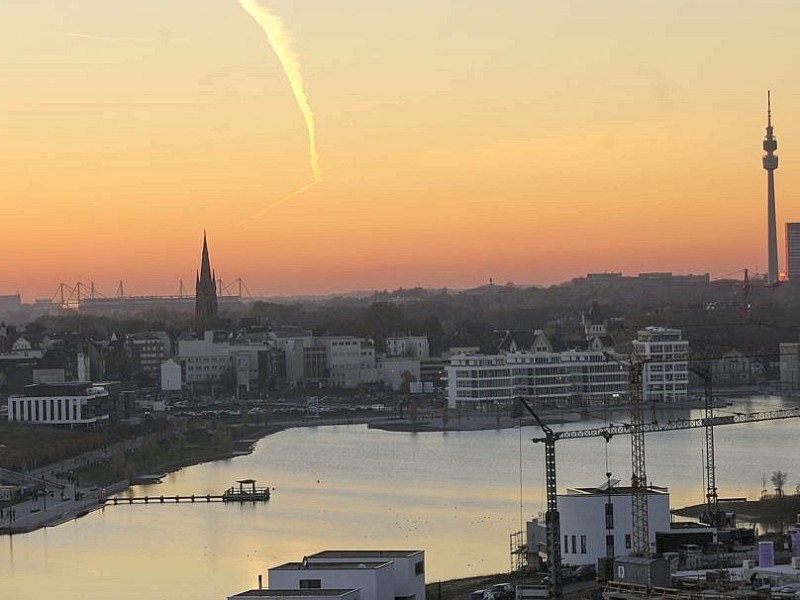 Sonnenuntergang am Phoenixsee.