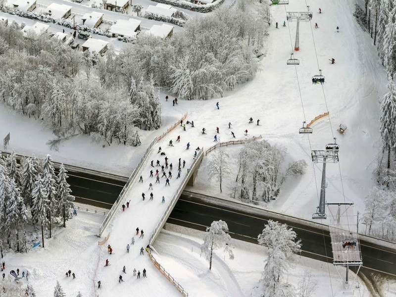 Die Skibrücke.