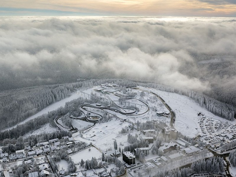 Die Bobbahn in Winterberg.