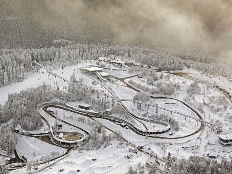 Die Bobbahn in Winterberg.