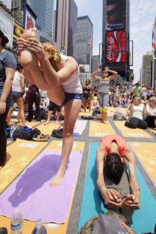 Junge Yoga-Jünger in New York.