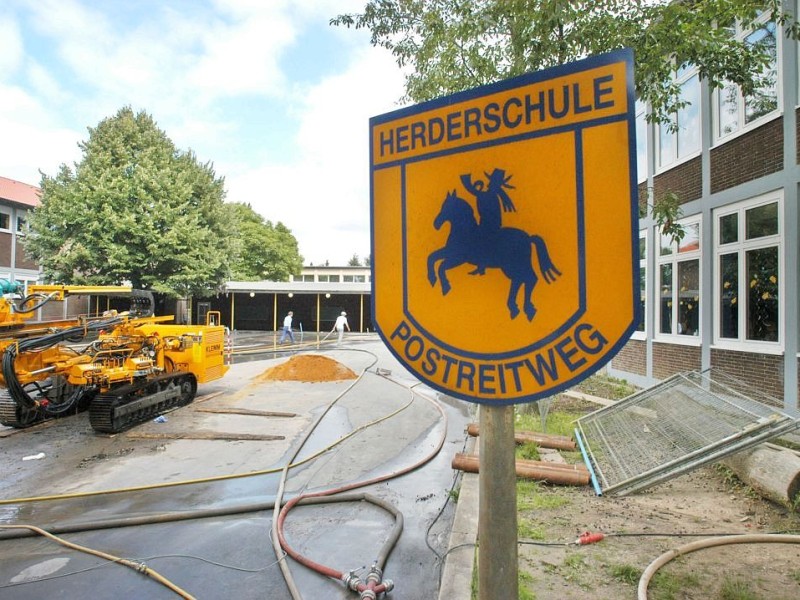 An der Herderschule sind die Bergschäden deutlich sichtbar.