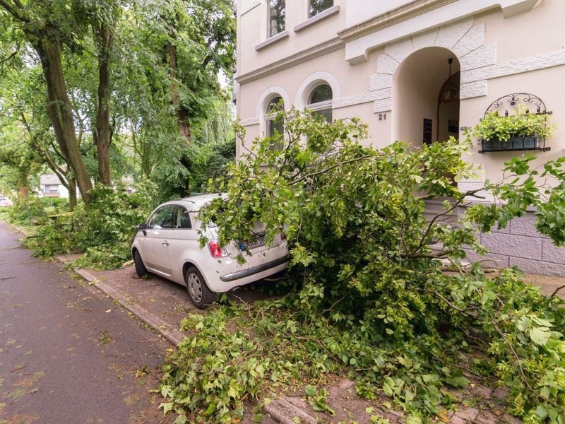 Essen Werden - Unwetter am Pfingstmontag - schwere Sturmschäden in Essen - Werden - Dückerstraße - Foto: Reiner Worm / WAZ FotoPool