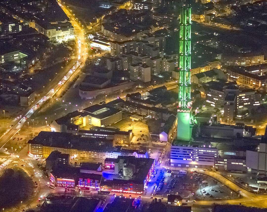 Der Stadtwerketurm ist von weitem schon zu sehen und eines der Erkennungssymbole der Stadt.