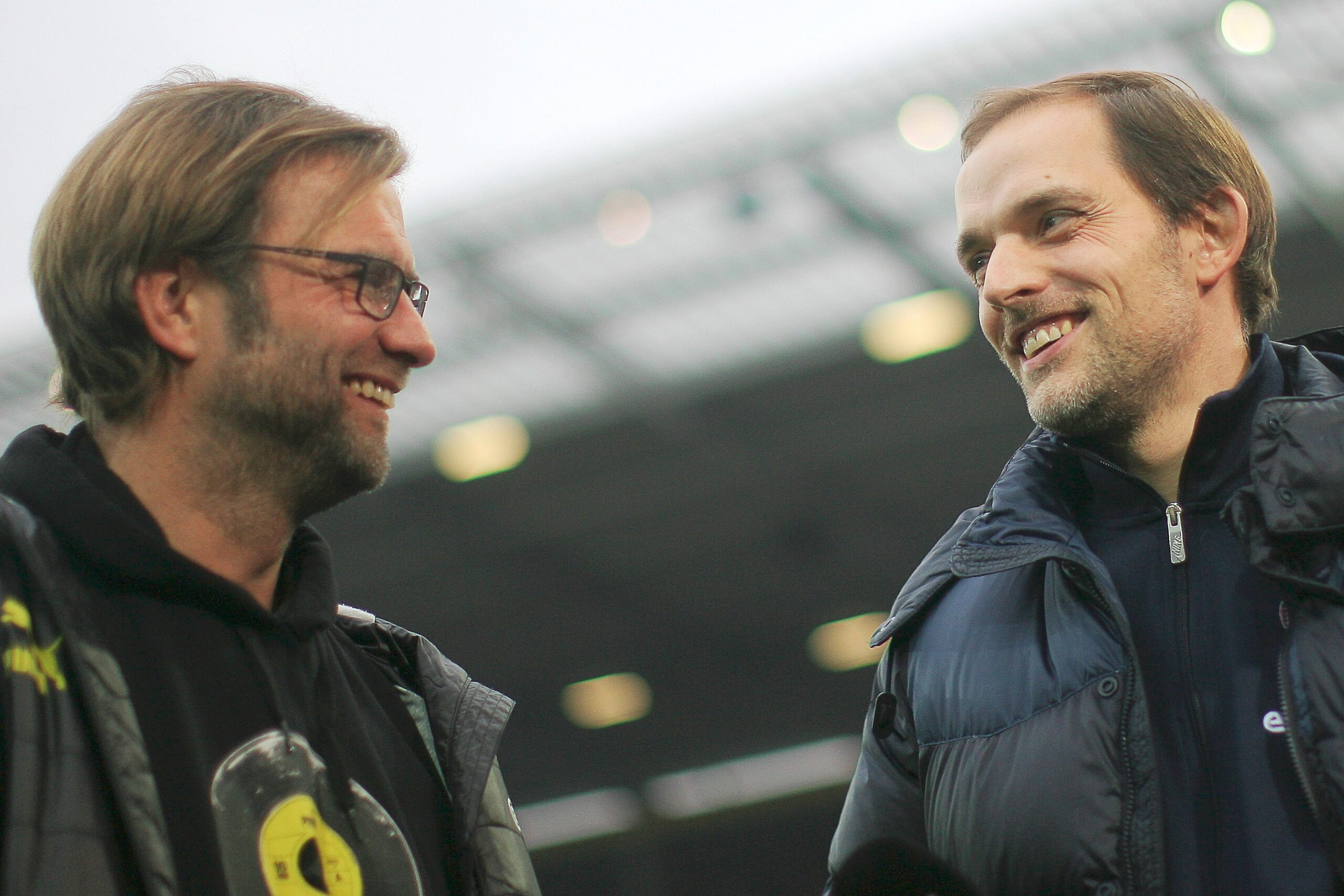 Thomas Tuchel (r.) übernimmt am Saisonende den BVB-Trainerjob von Jürgen Klopp. Gemeinsam ist den beiden, ...