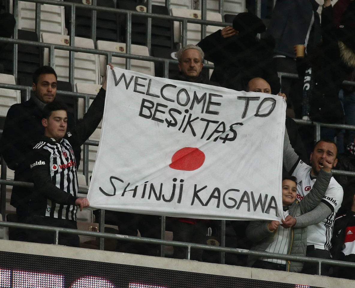 Die Fans von Besiktas haben sich über die Ankunft von Shinji Kagawa sehr gefreut.