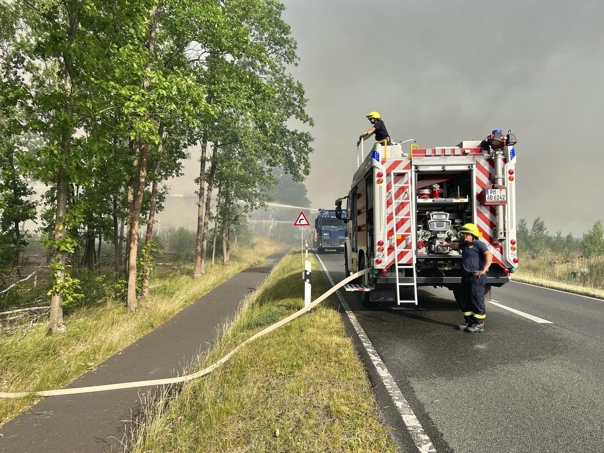 Waldbrand in Brandenburg.