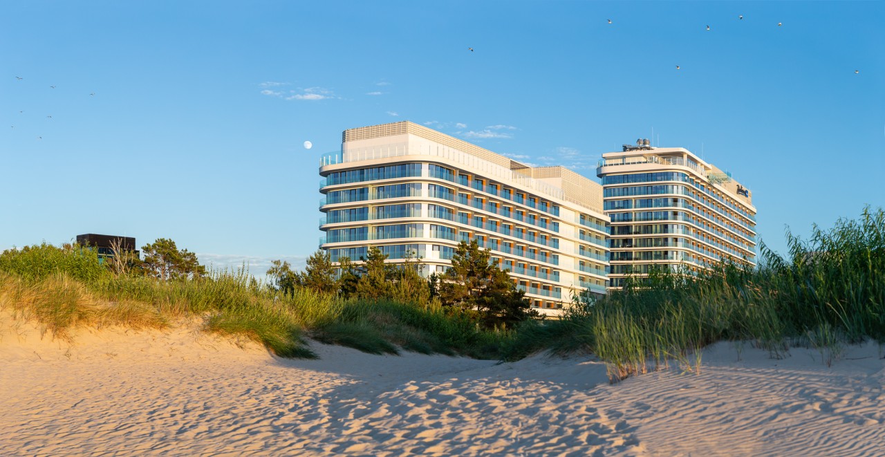 Das 5-Sterne Radisson Blu Resort Swinoujscie liegt direkt am Strand. 