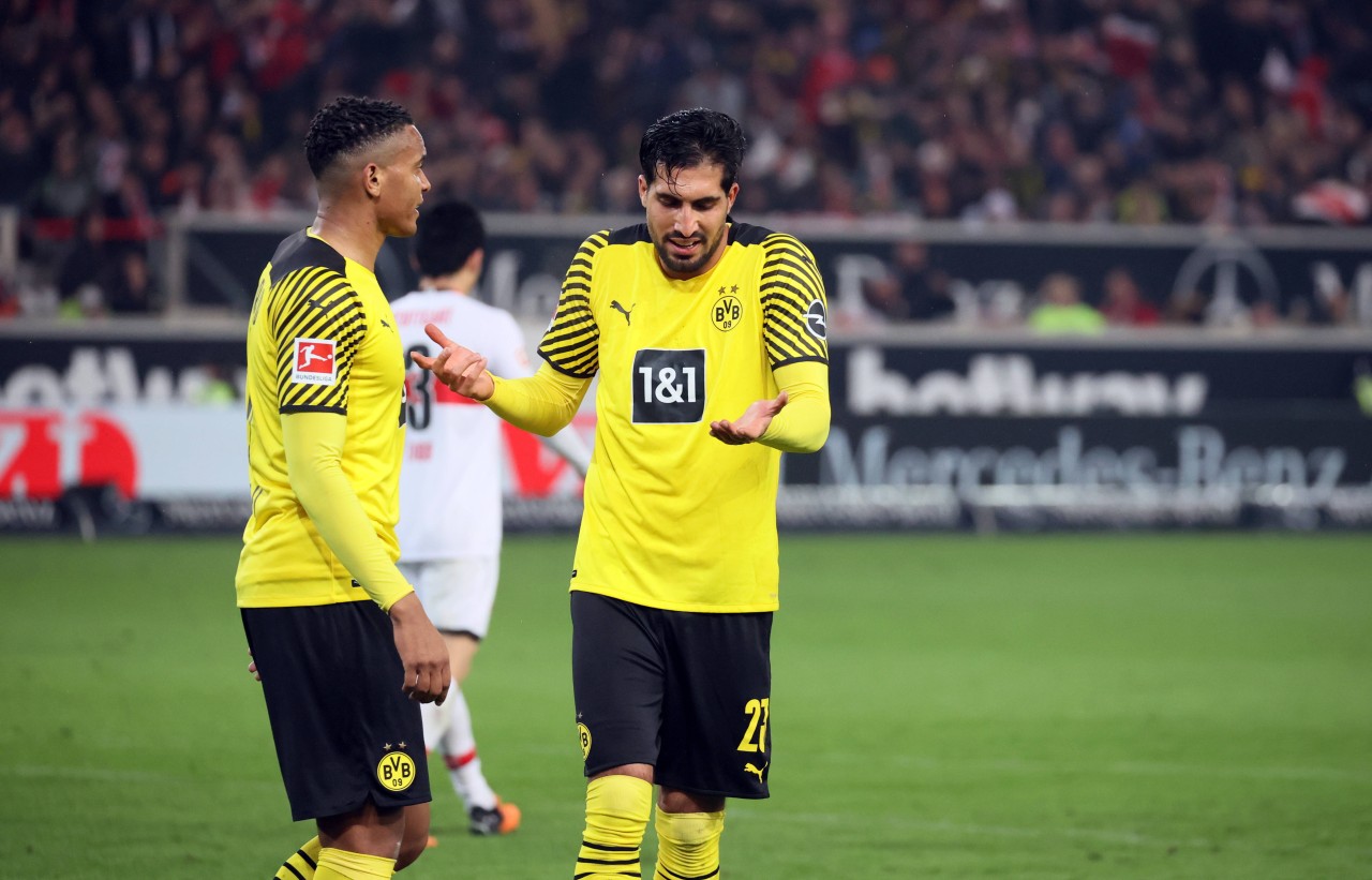 Borussia Dortmund: Manuel Akanji (l.) soll, Emre Can kann weg.