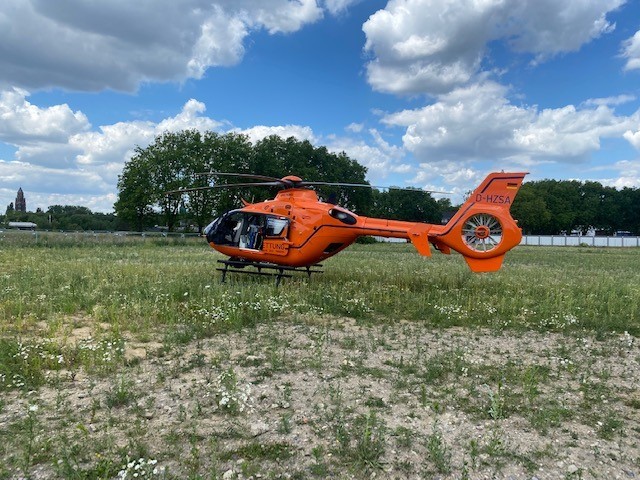 Rettungshubschrauber Christopher 5 aus Duisburg musste zu einem Einsatz in Gelsenkirchen ausrücken – am Ende wurde er jedoch nicht eingesetzt. 