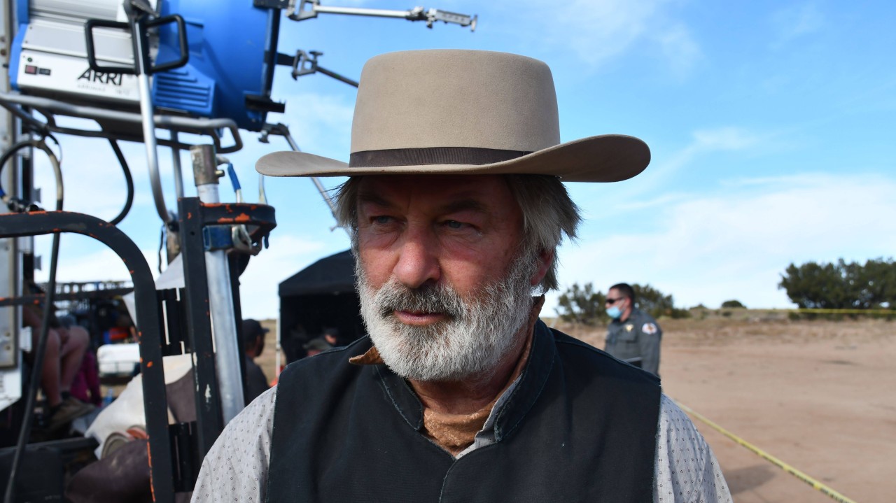 Alec Baldwin am Set von „Rust“.