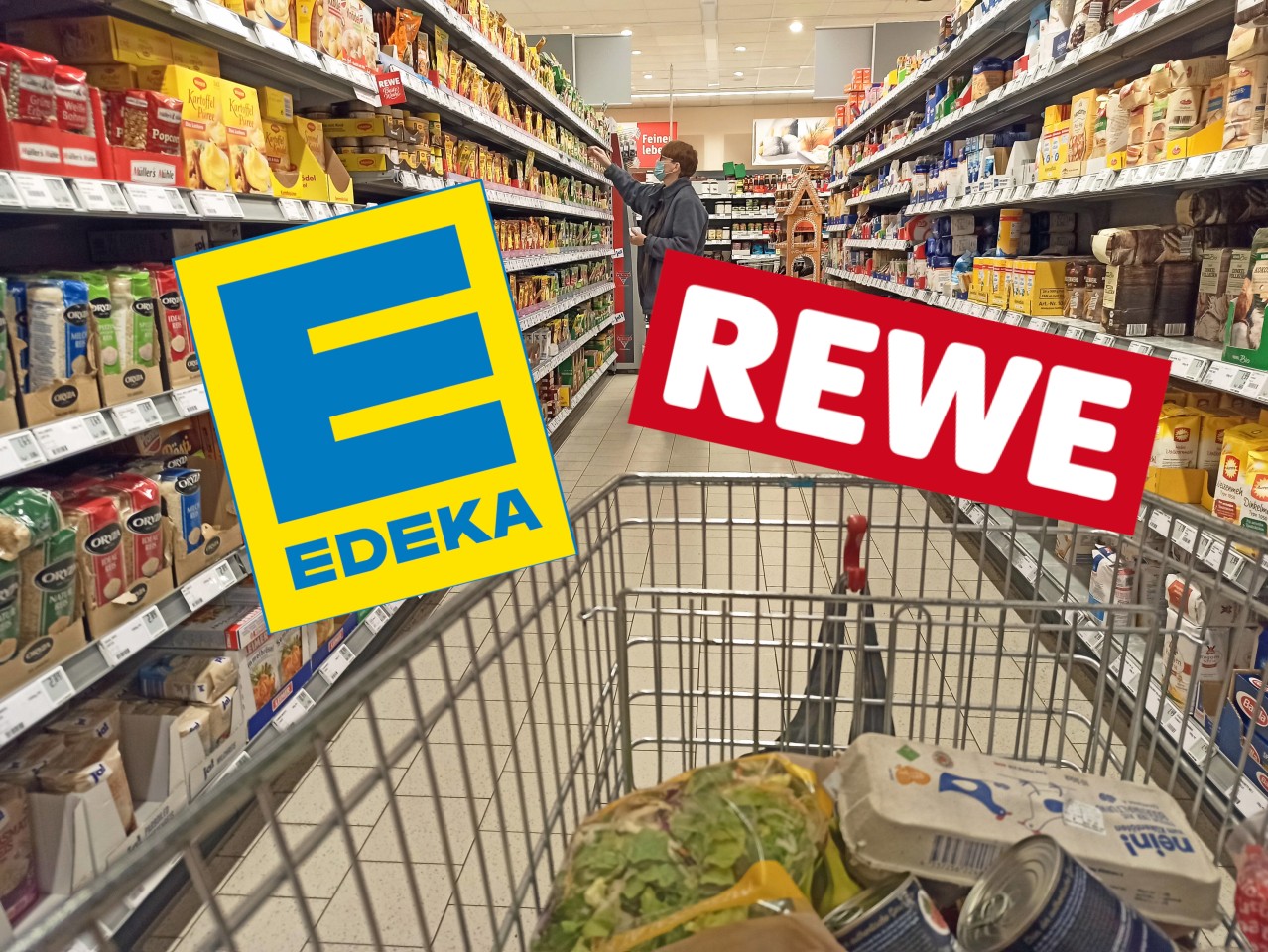 Rewe, Edeka und Co. befinden sich im Preiskrieg mit mehreren Marken. (Symbolbild)