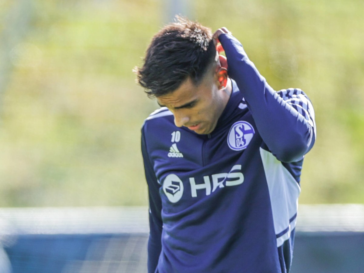 Rodrigo Zalazar, Star des FC Schalke 04, kratzt sich ratlos am Kopf.