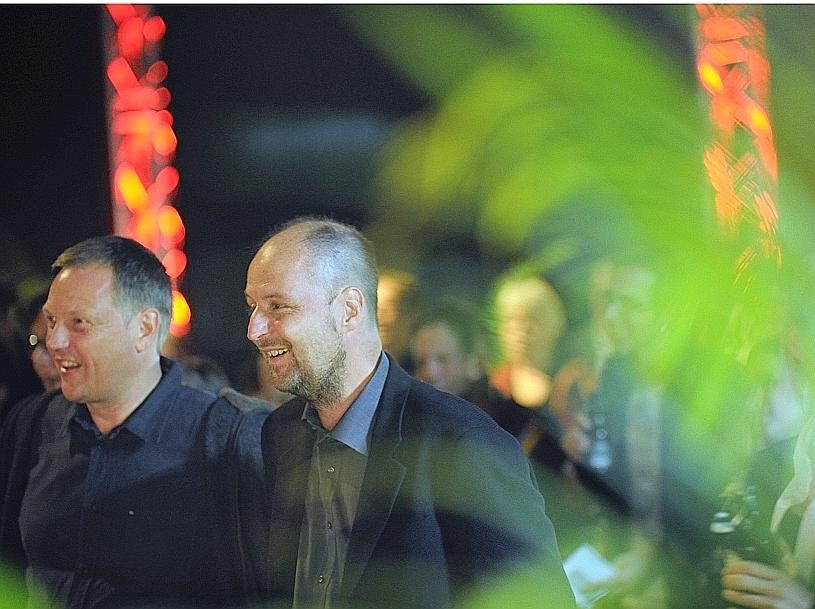 Veranstalter Heri Reipoeler (rechts) und Christian Eggert, Regisseur von Urbanatix.