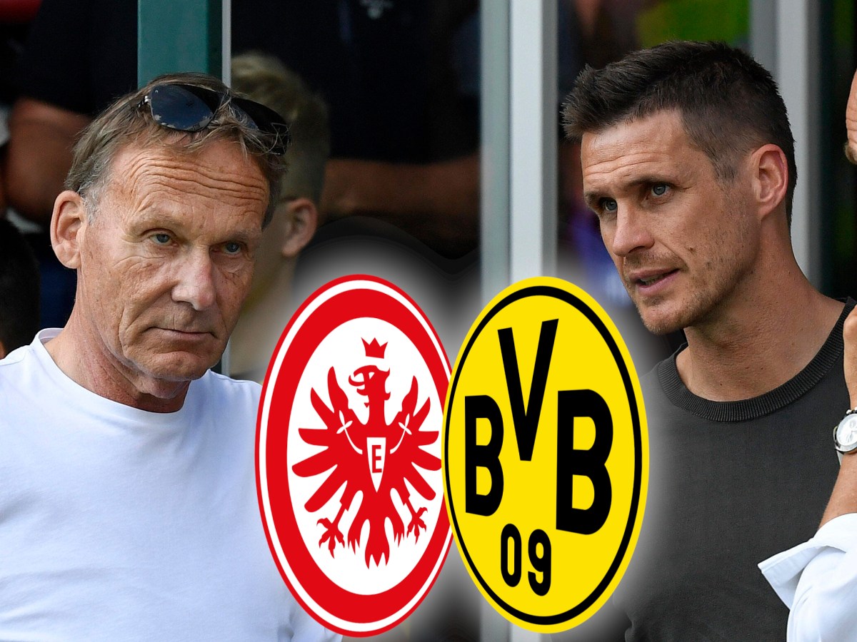 Borussia Dortmunds Bosse Watzke und Kehl im Gespräch.