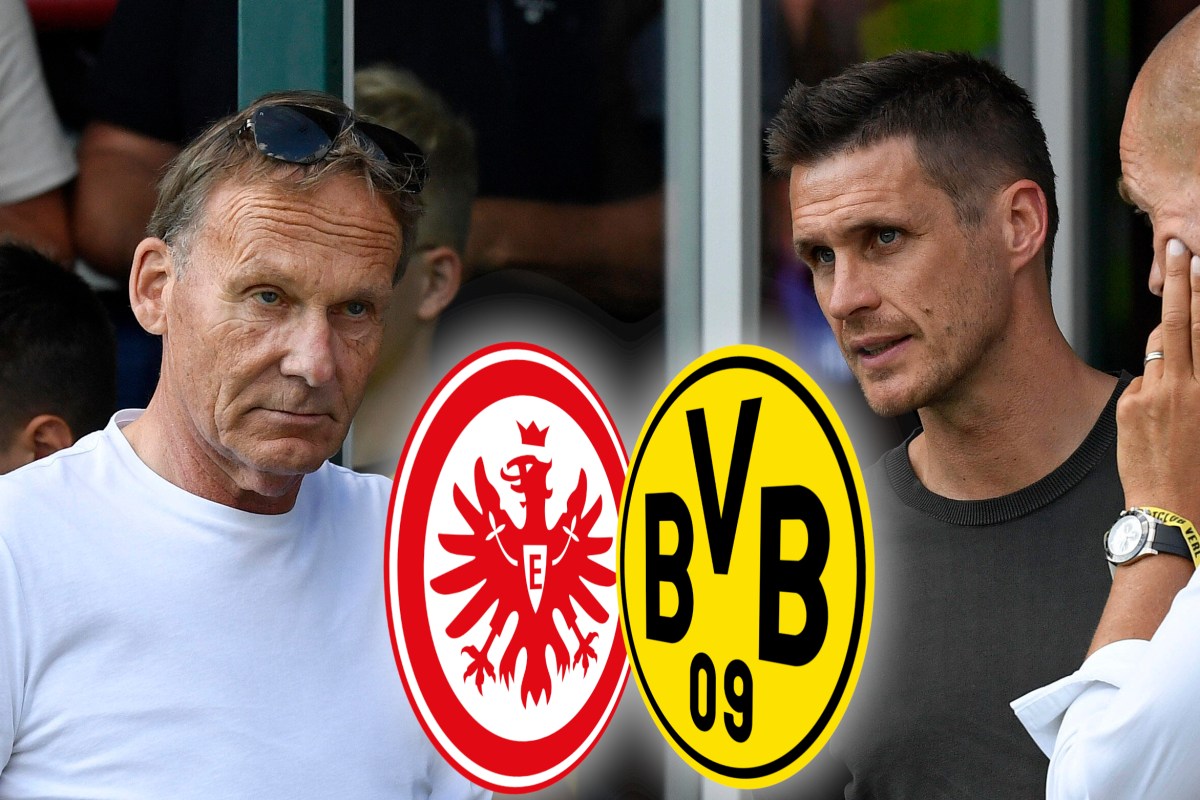 Borussia Dortmunds Bosse Watzke und Kehl im Gespräch.