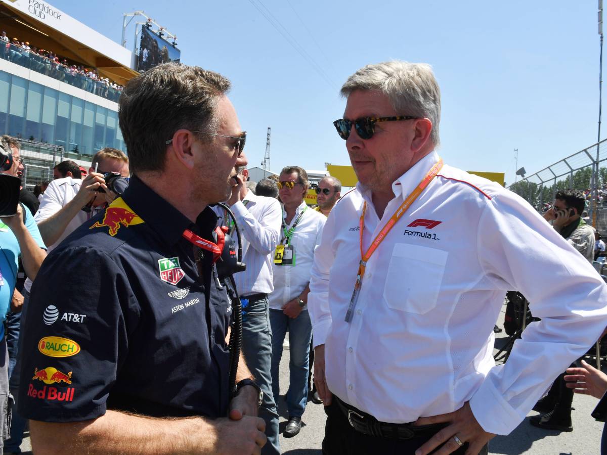 Formel 1: Red Bulls Christian Horner im GesprÃ¤ch mit Ross Brawn.