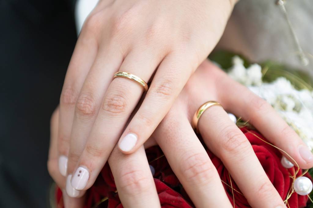 Hochzeit Braut Bräutigam Ringe