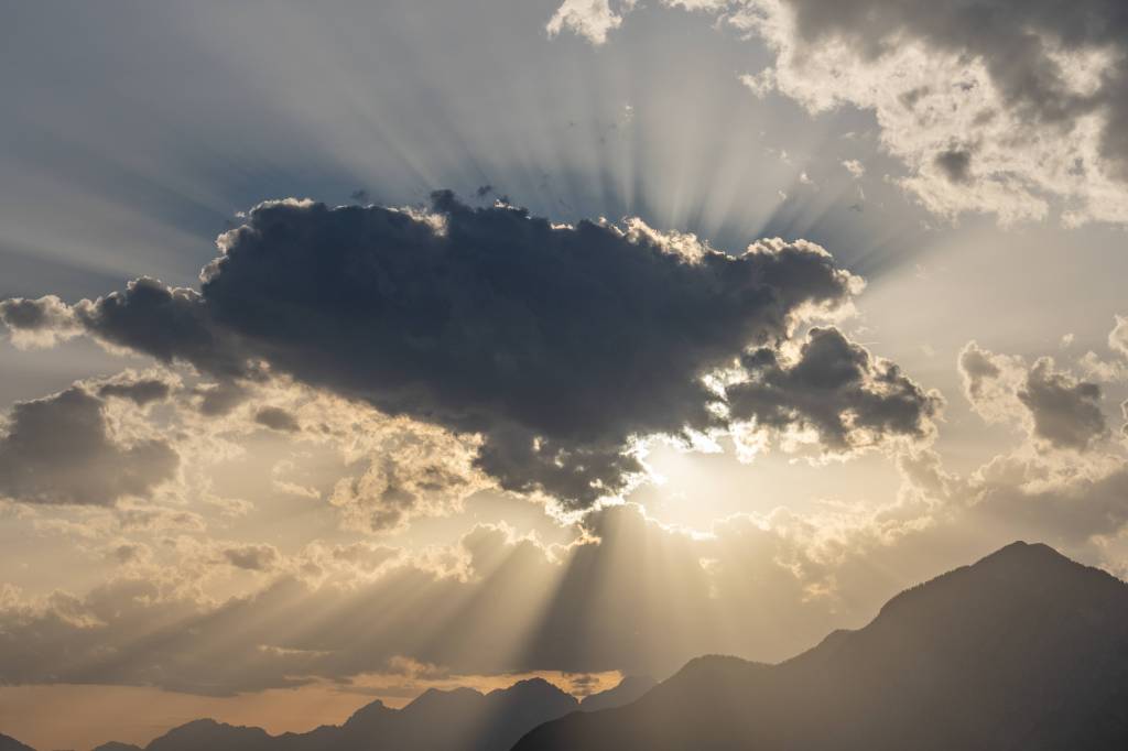 Wetter Sonne sagt Tschüss