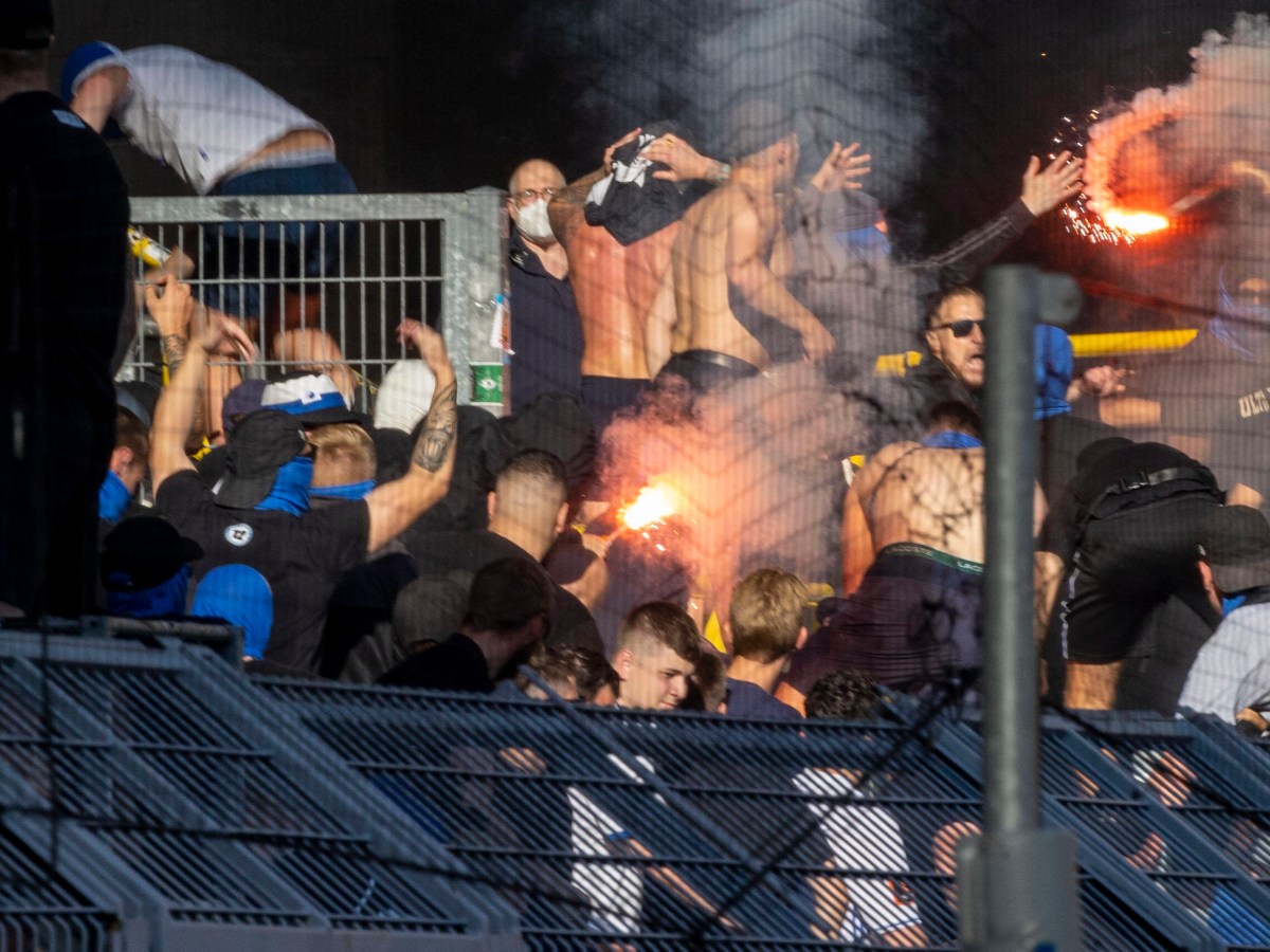 Ausschreitungen bei Dortmund gegen Kopenhagen.