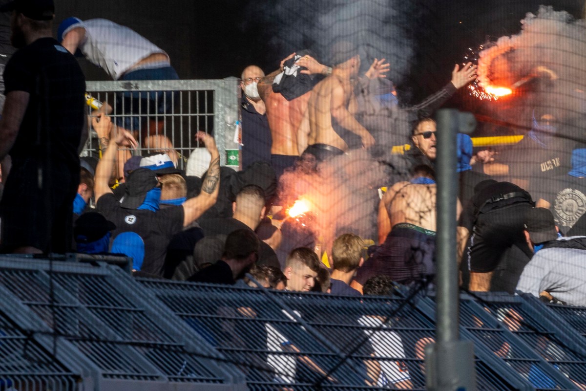 Ausschreitungen bei Dortmund gegen Kopenhagen.