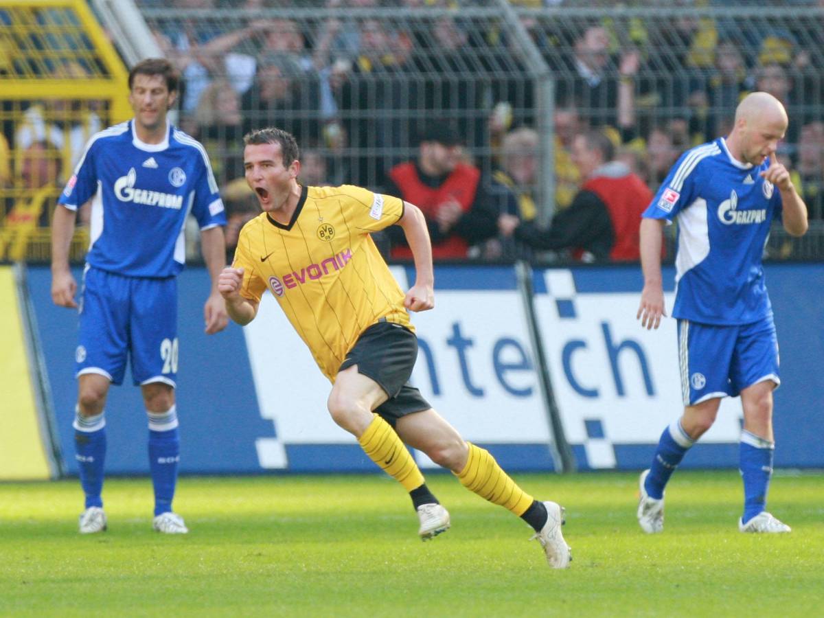Borussia Dortmund: Alexander Frei bejubelt seine Derby-Gala im Jahr 2008 (Archivbild).