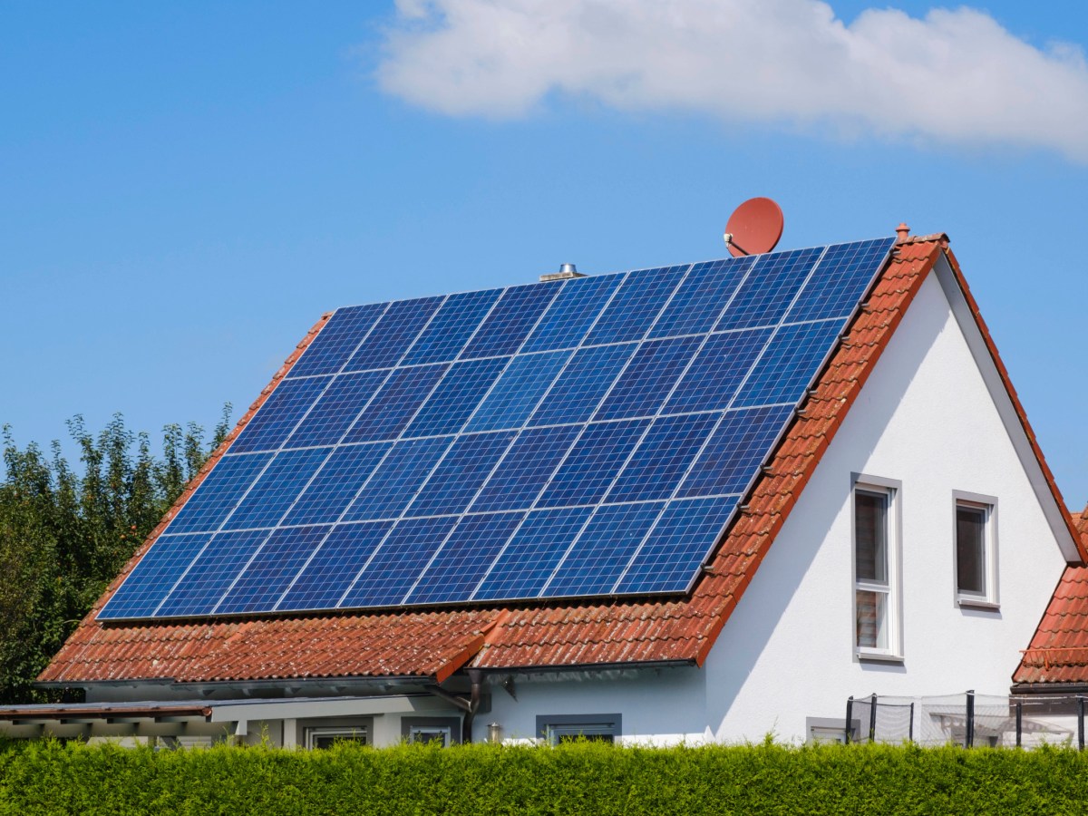 Photovoltaik-Anlage auf einem Einfamilienhaus