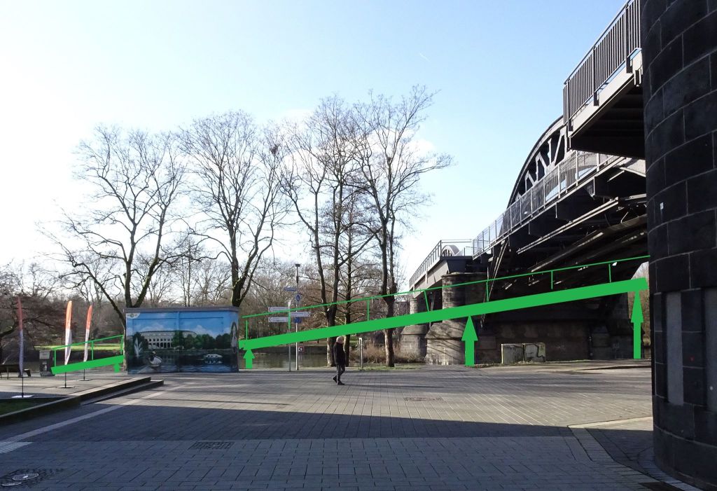 Mülheim Entwurf für Rampe an der Ruhrpromenade