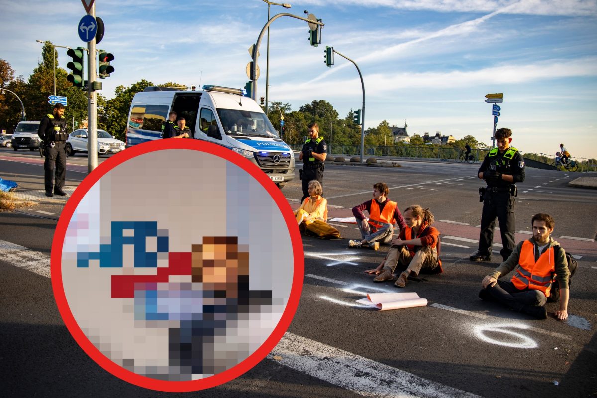 Die Letzte Generation fährt ihren Protest fort, Aktivisten kleben sich fast täglich auf Fahrbahnen fest. Doch dieses Mal fällt eine andere Person auf.