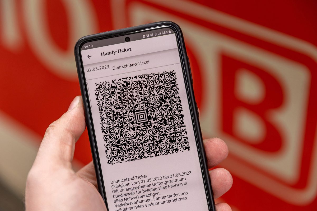 Deutsche Bahn App Ticket QR-Code